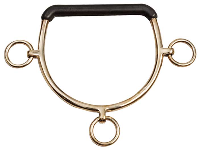 Chifney Bit-Gold/Rubber Cob