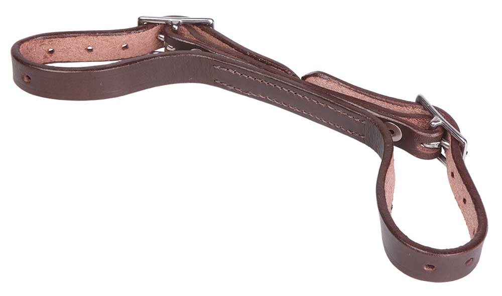 Curb Strap Leather Brn Cob