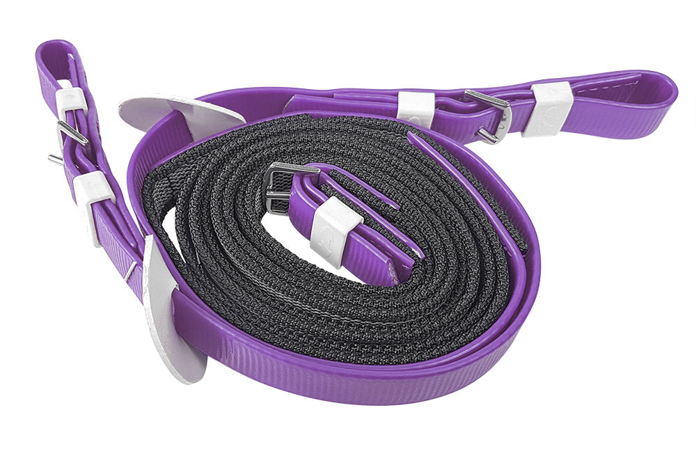 Reins S/Grip Pur/Wht Fs
