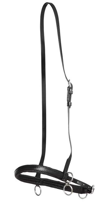 Pole Halter Double Ring Black