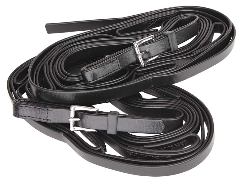 Reins 5 Loop Plain 4m Black